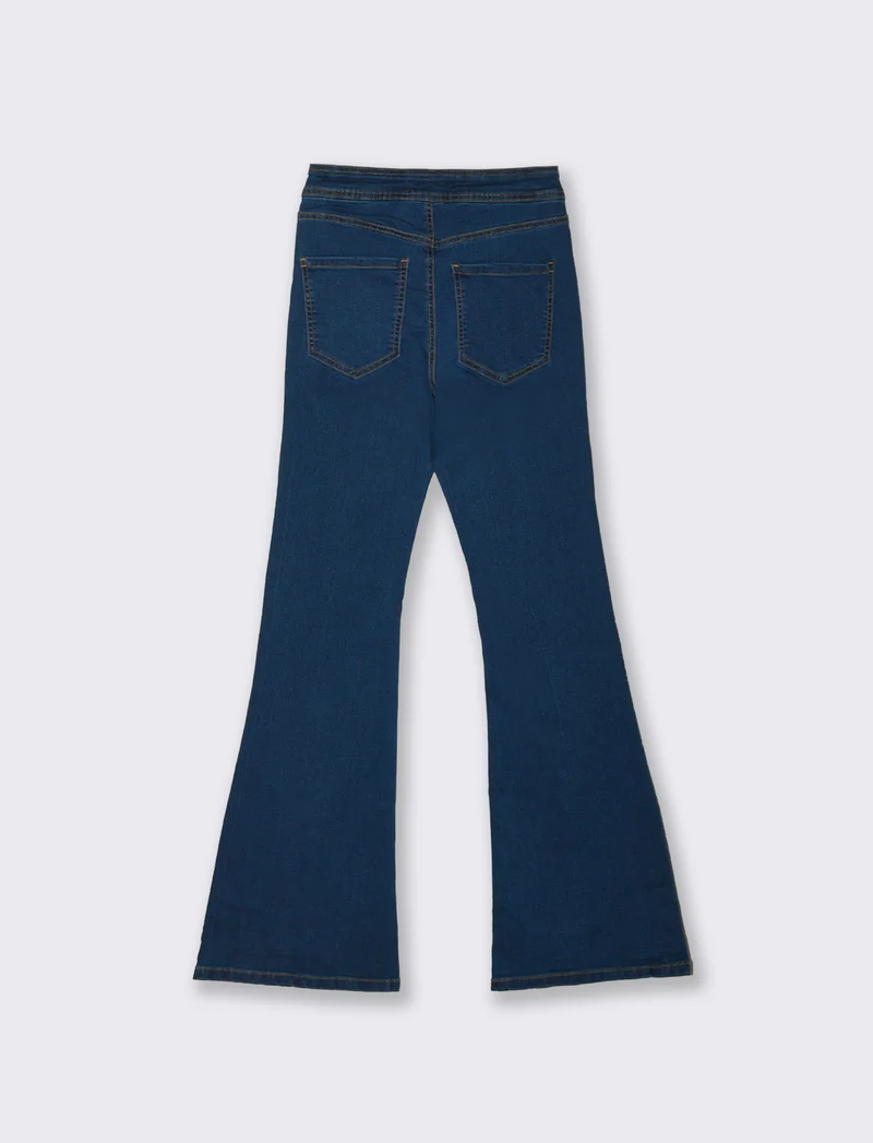 JEANS BOOTCUT HIGH WAIST - Denim