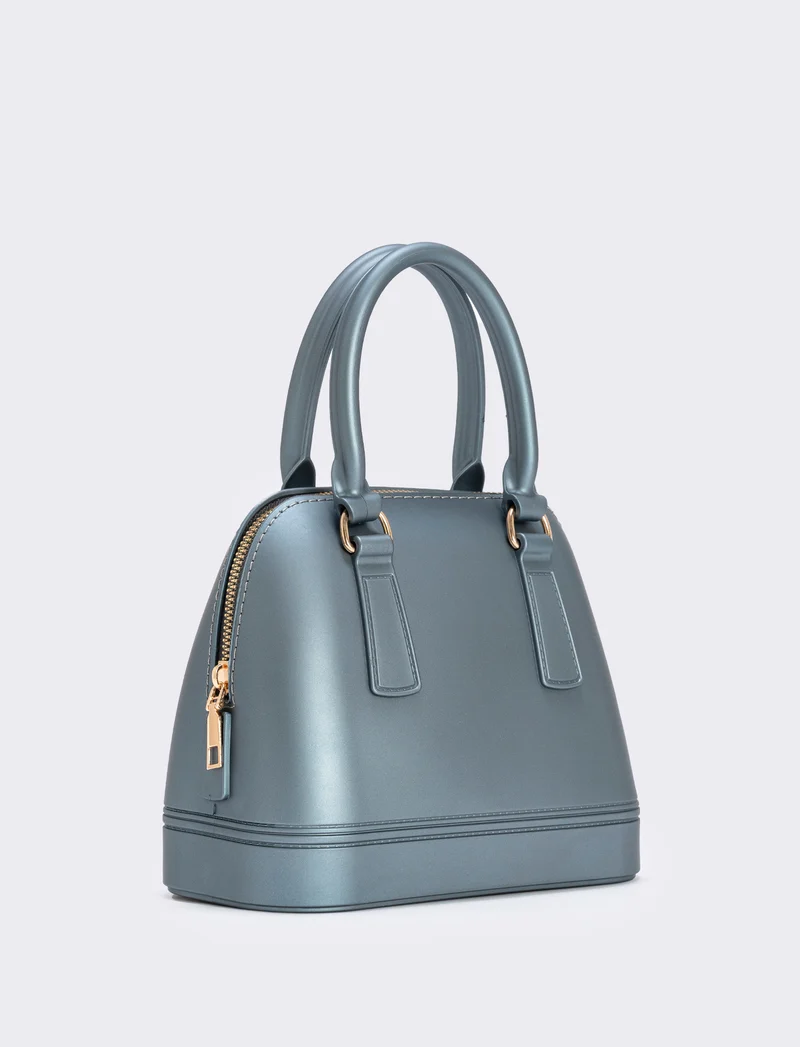 Bauletto soft touch con tracolla - Grigio