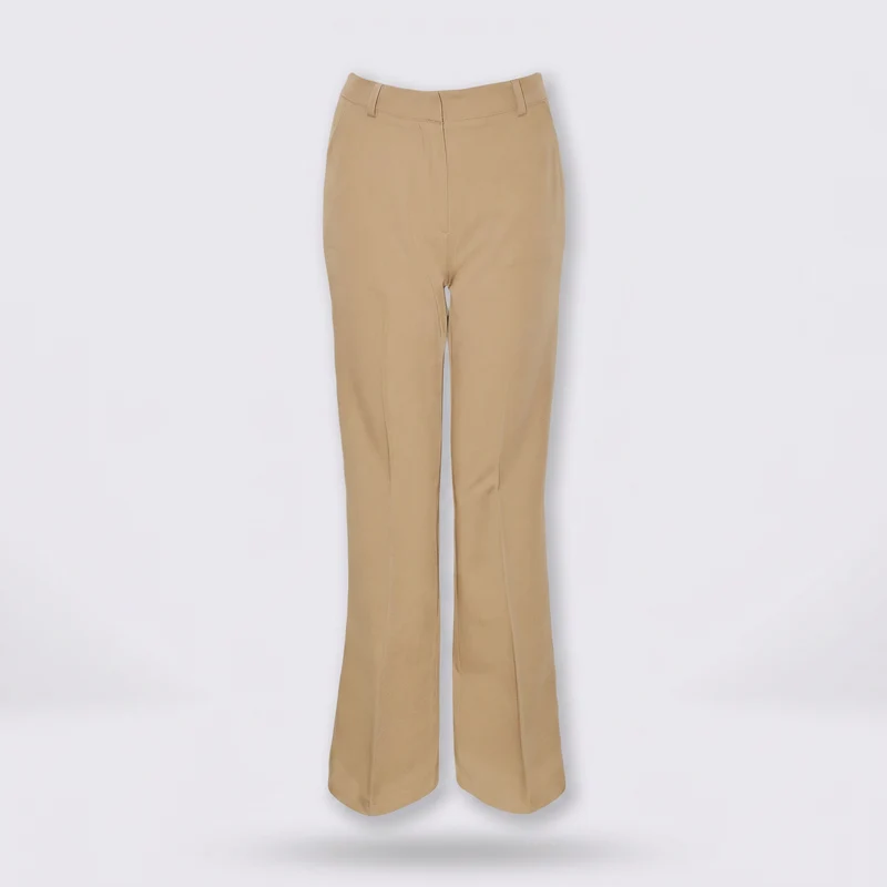 Pantaloni dritti classici con tasche - Sabbia