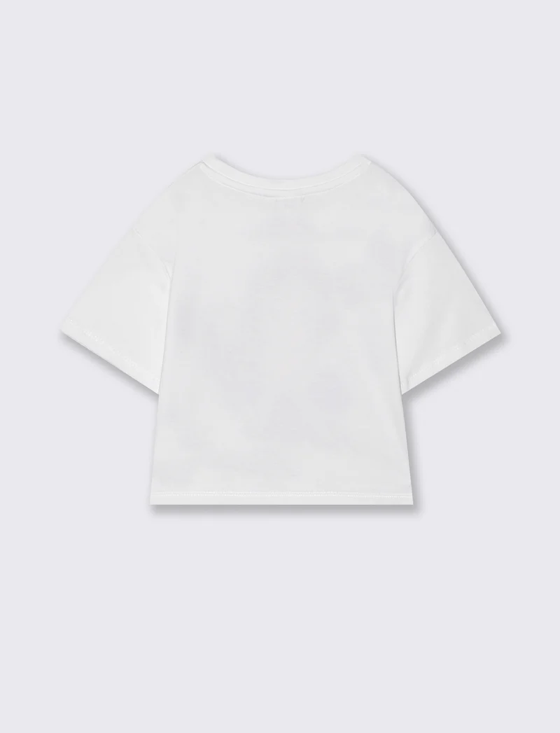 T-shirt Biancaneve in cotone fresco - Bianco