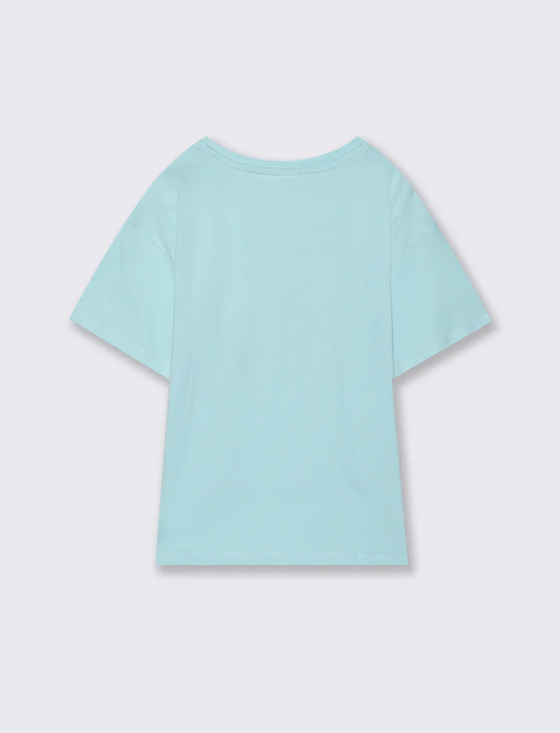 T-shirt Disney Ariel in cotone colorata - Verde acqua
