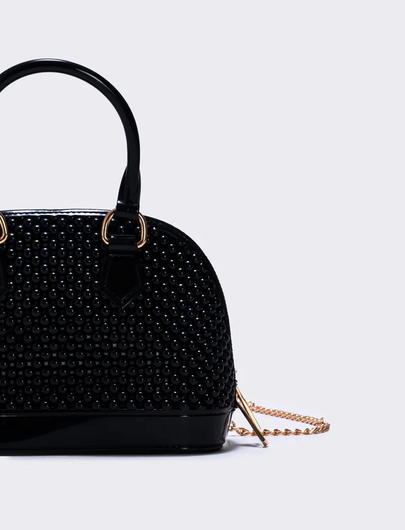 Borsa bauletto in gomma - Nero