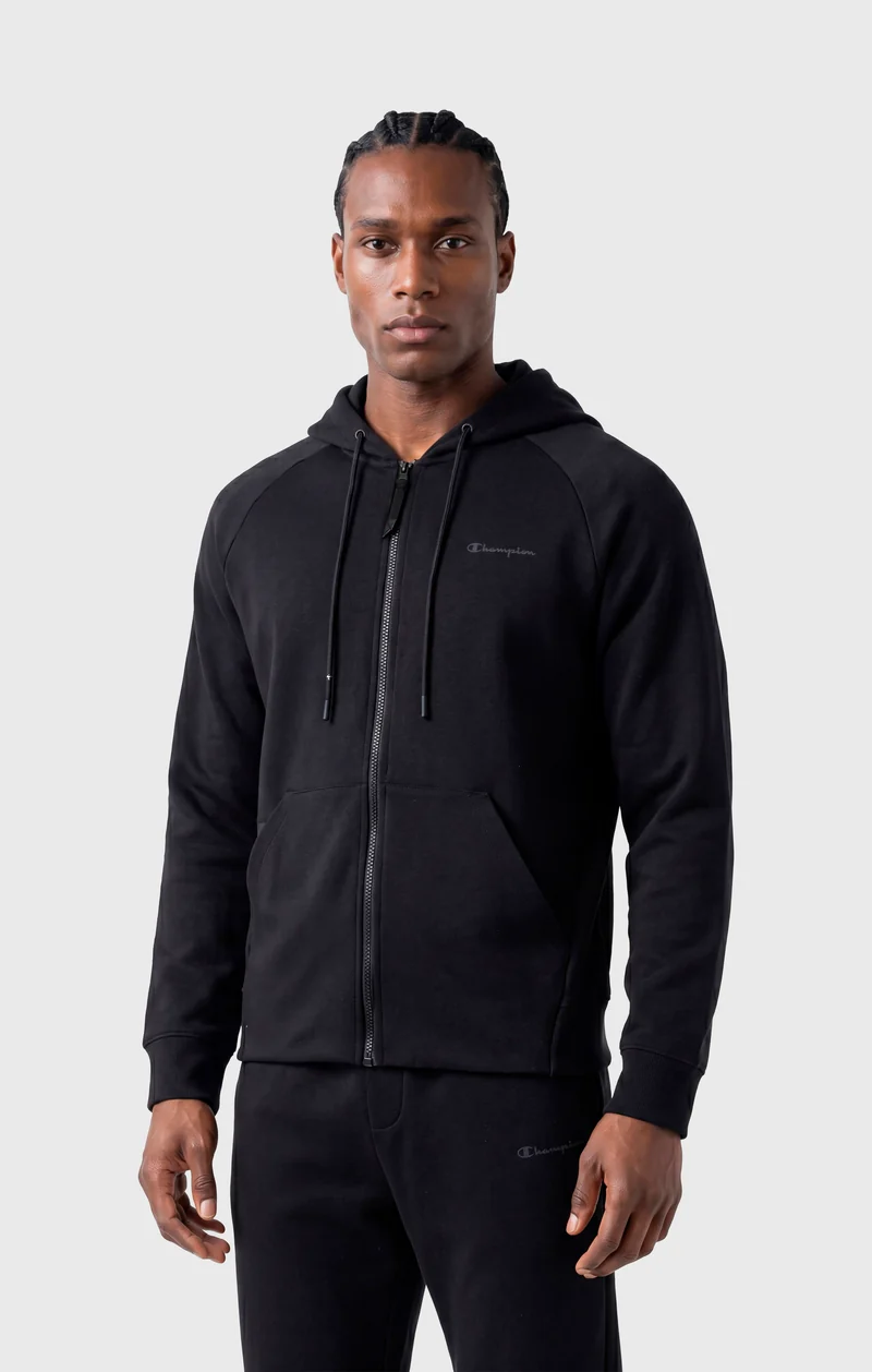 Men’s Full-Zip Hooded Sweatshirt in Stretch Interlock C-Tech