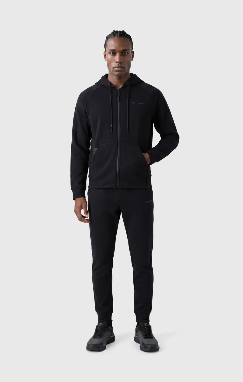 Men’s Full-Zip Hooded Sweatshirt in Stretch Interlock C-Tech