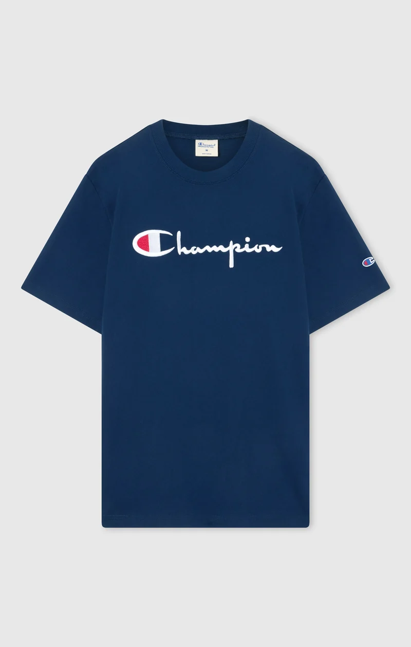 Men’s Heavy Cotton Basic T-Shirt with Embroidered Logo