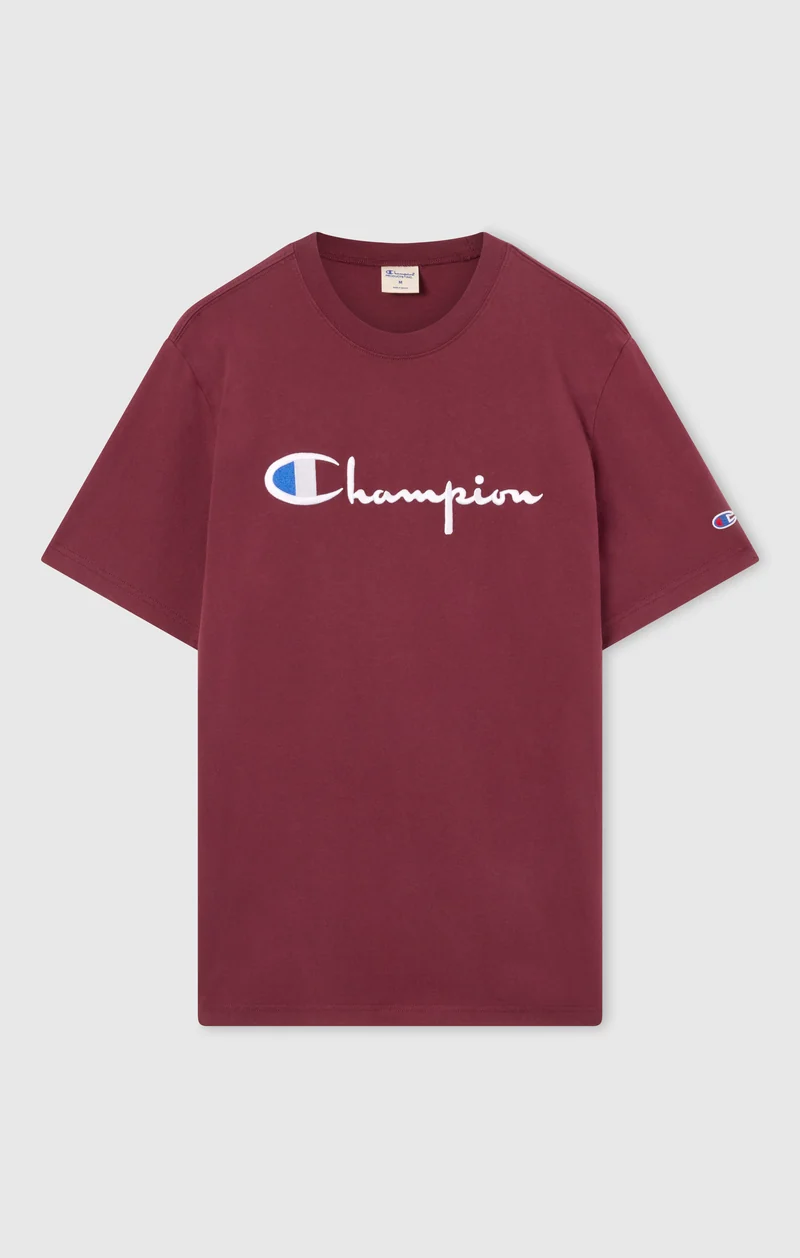 Men’s Heavy Cotton Basic T-Shirt with Embroidered Logo