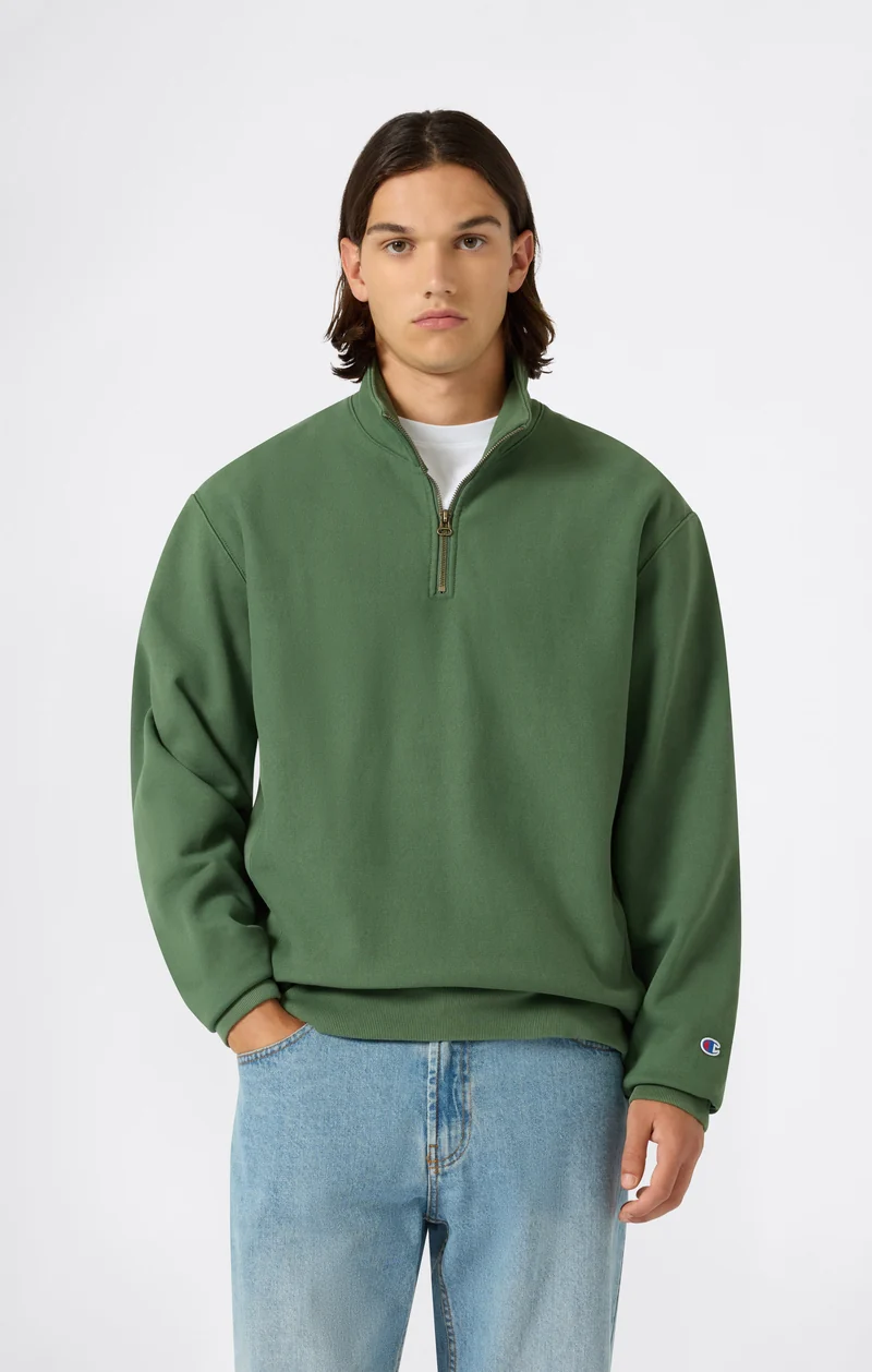 Men’s Reverse Weave Half-Zip Sweatshirt with Brushed Interior