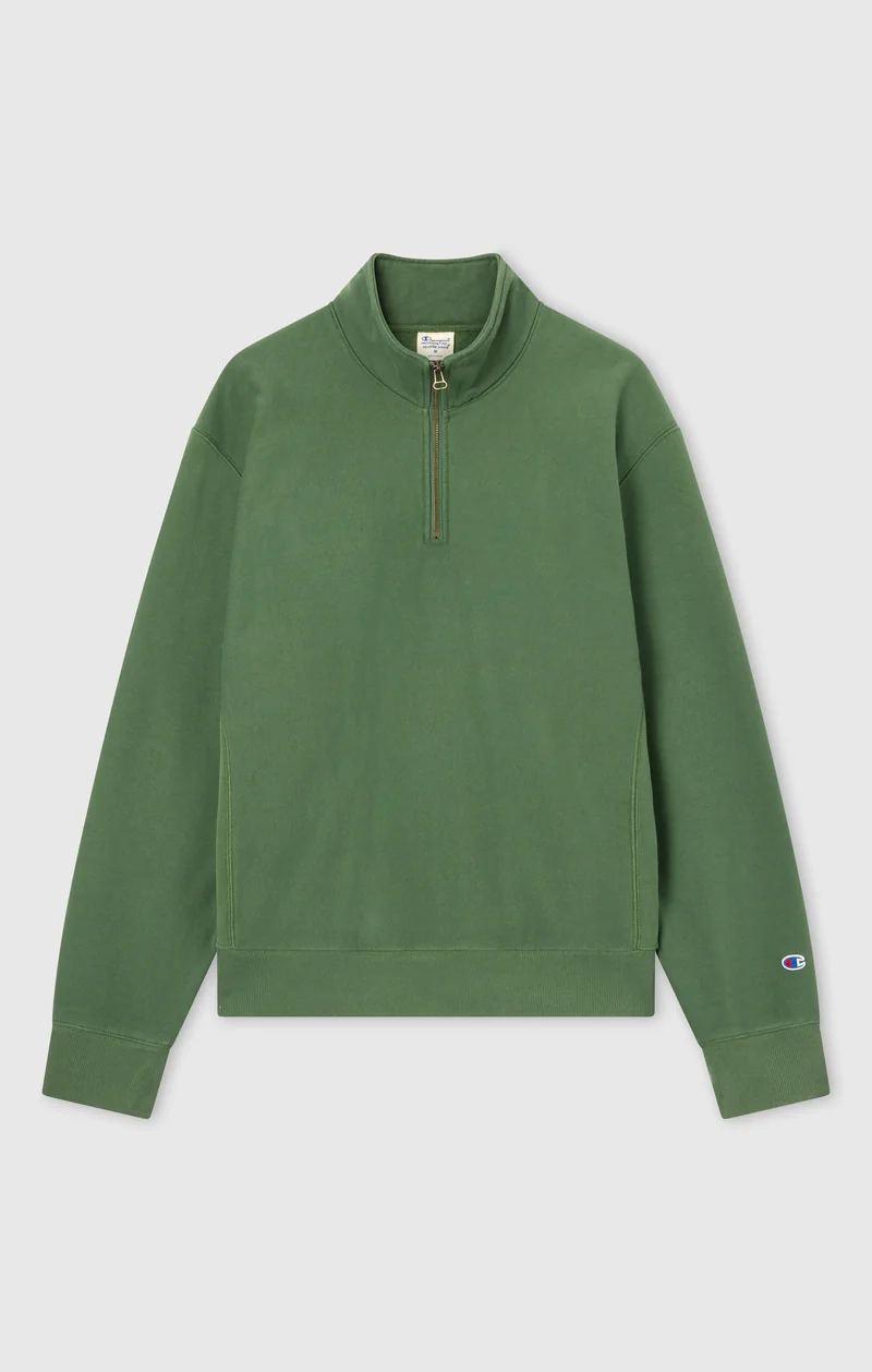 Men’s Reverse Weave Half-Zip Sweatshirt with Brushed Interior