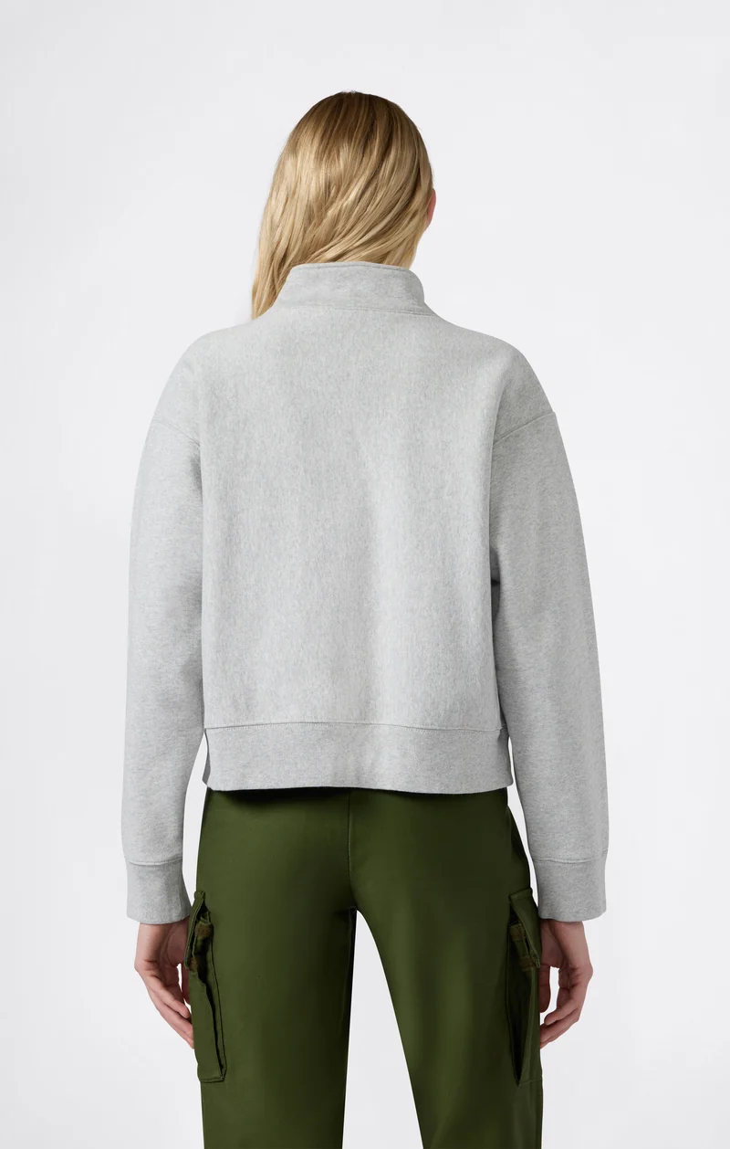Women’s Reverse Weave Crop Half-Zip Sweatshirt with Brushed Interior