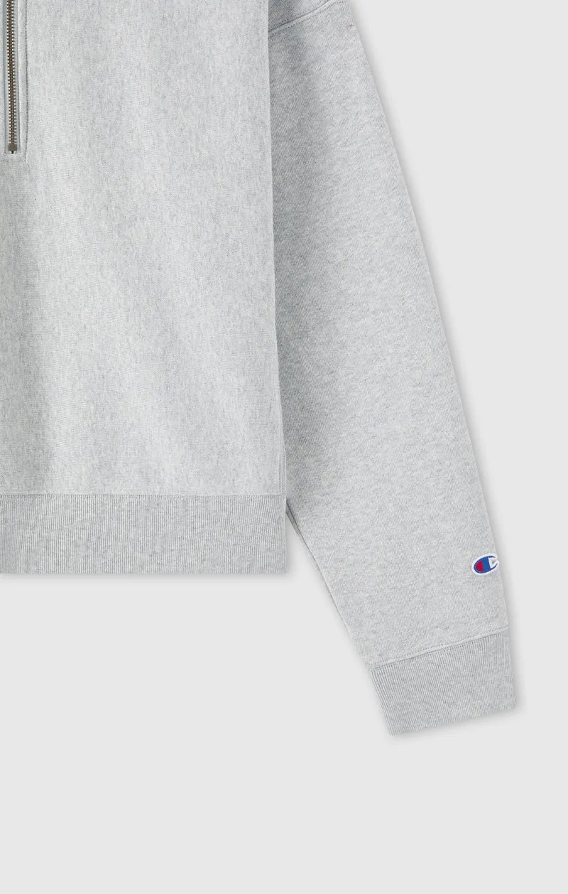 Women’s Reverse Weave Crop Half-Zip Sweatshirt with Brushed Interior
