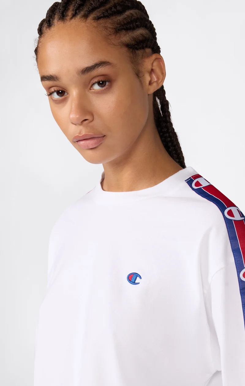 Women’s Heavyweight Long Sleeve T-Shirt with Logo Tape