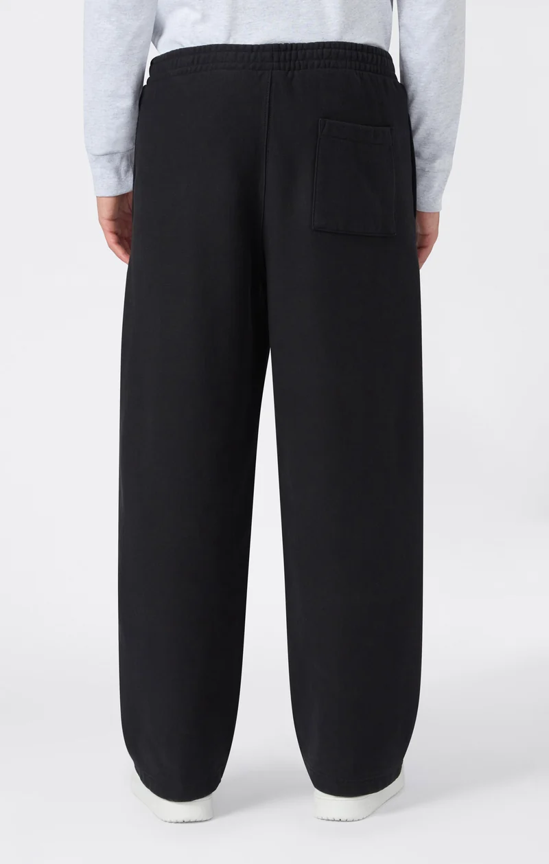 Men’s Reverse Weave Wide Leg Trousers with Brushed Interior
