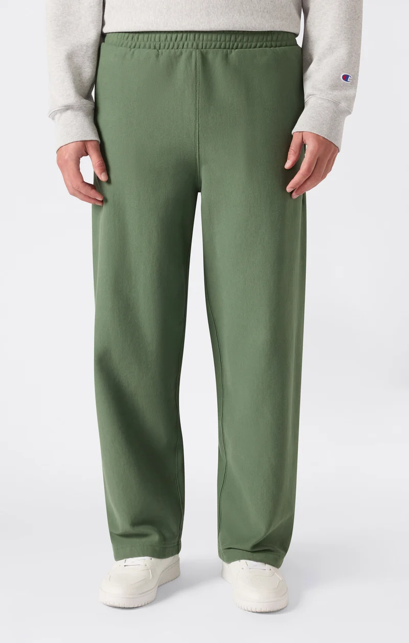 Men’s Reverse Weave Wide Leg Trousers with Brushed Interior