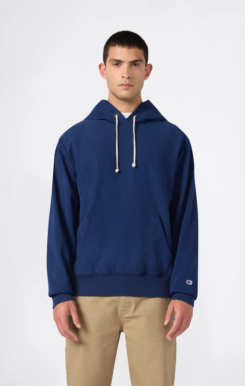 Men’s Reverse Weave Hooded Sweatshirt with Brushed Interior