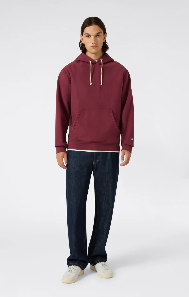 Men’s Reverse Weave Hooded Sweatshirt with Brushed Interior