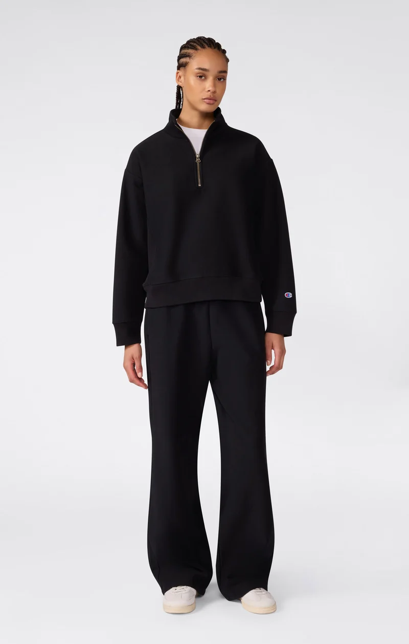 Women’s Reverse Weave Crop Half-Zip Sweatshirt with Brushed Interior