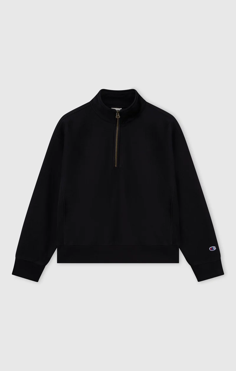 Women’s Reverse Weave Crop Half-Zip Sweatshirt with Brushed Interior