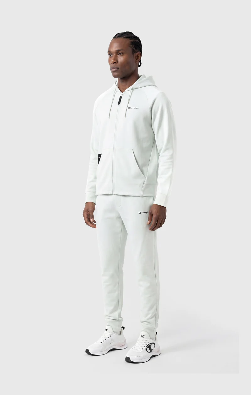 Men’s Full-Zip Hooded Sweatshirt in Stretch Interlock C-Tech