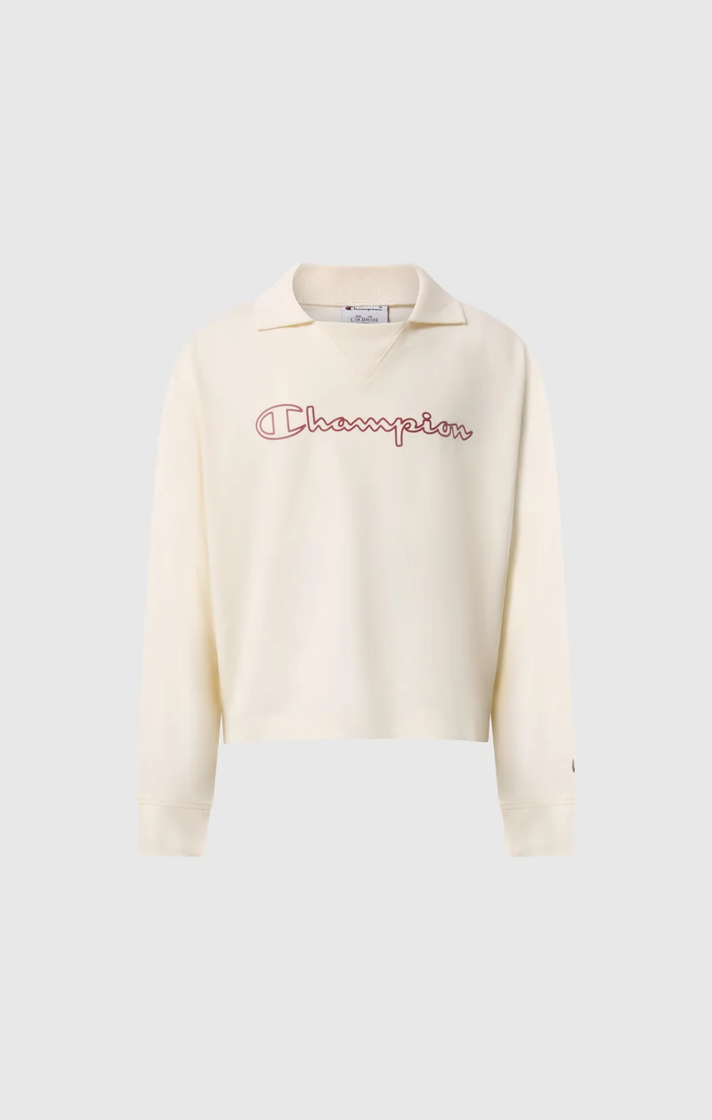 Girls’ Long Sleeve Polo Shirt with Champion Logo