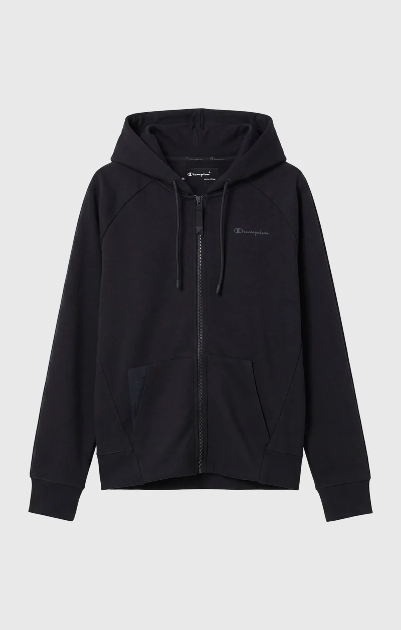 Women’s Full-Zip Hooded Sweatshirt in Stretch Interlock C-Tech