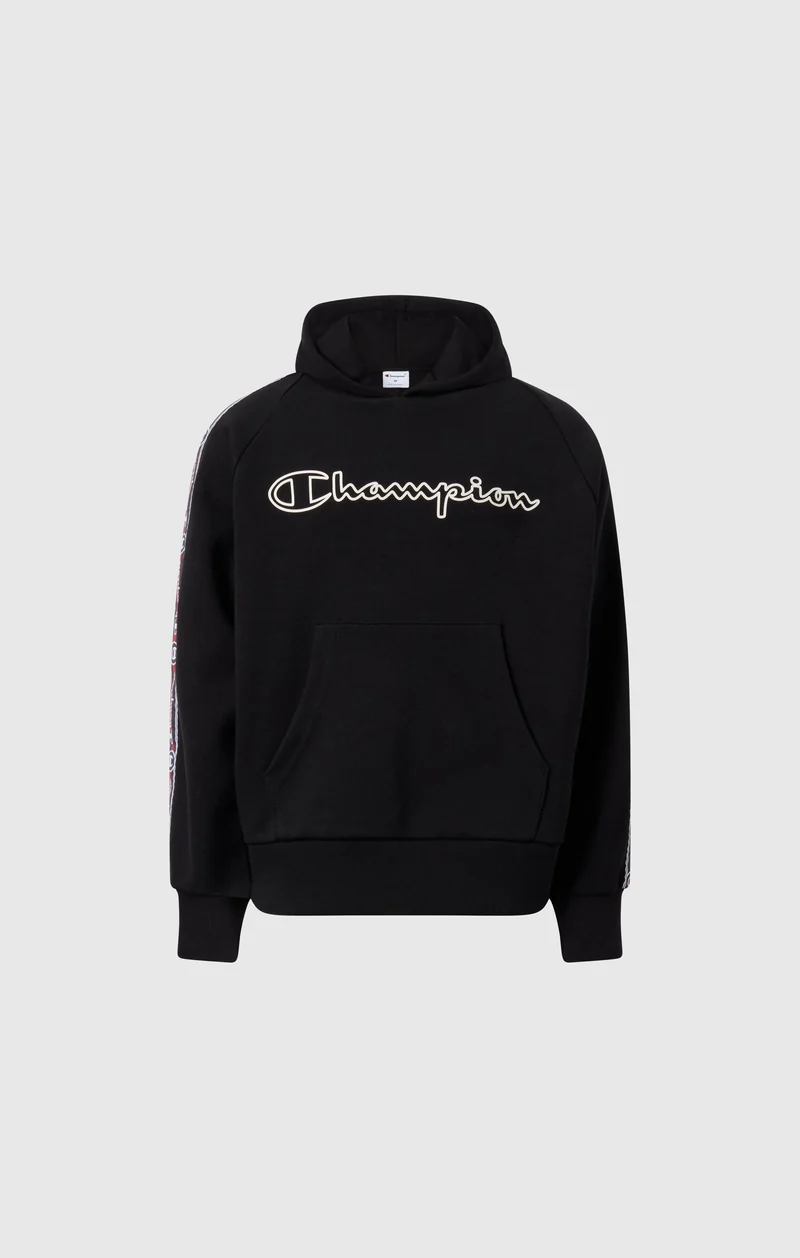 Boys’ Hooded Sweatshirt with Tape and Champion Logo