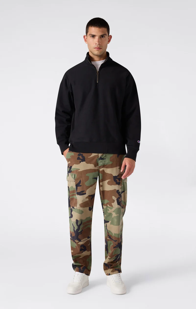 Men’s Reverse Weave Half-Zip Sweatshirt with Brushed Interior
