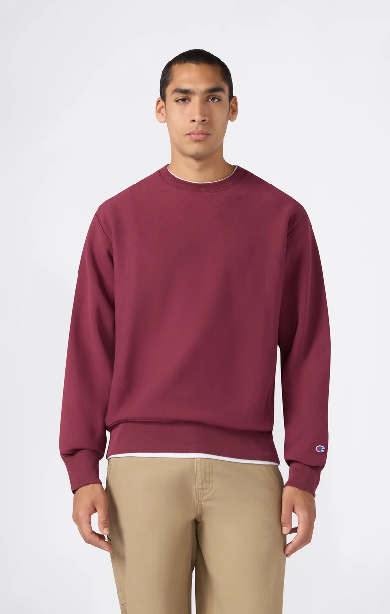 Men’s Reverse Weave Crewneck Sweatshirt with Brushed Interior