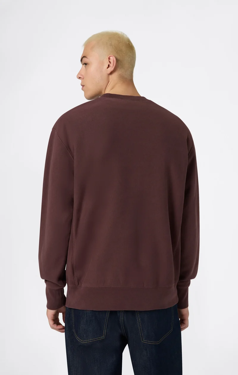 Men’s Heavyweight Crewneck Sweatshirt with Brushed Fleece Interior Reverse Weave