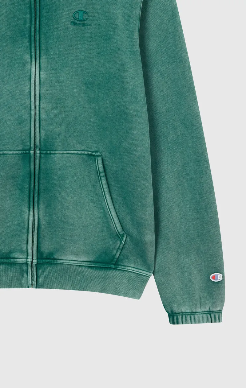 Men’s Washed Full Zip Fleece Sweatshirt Icons