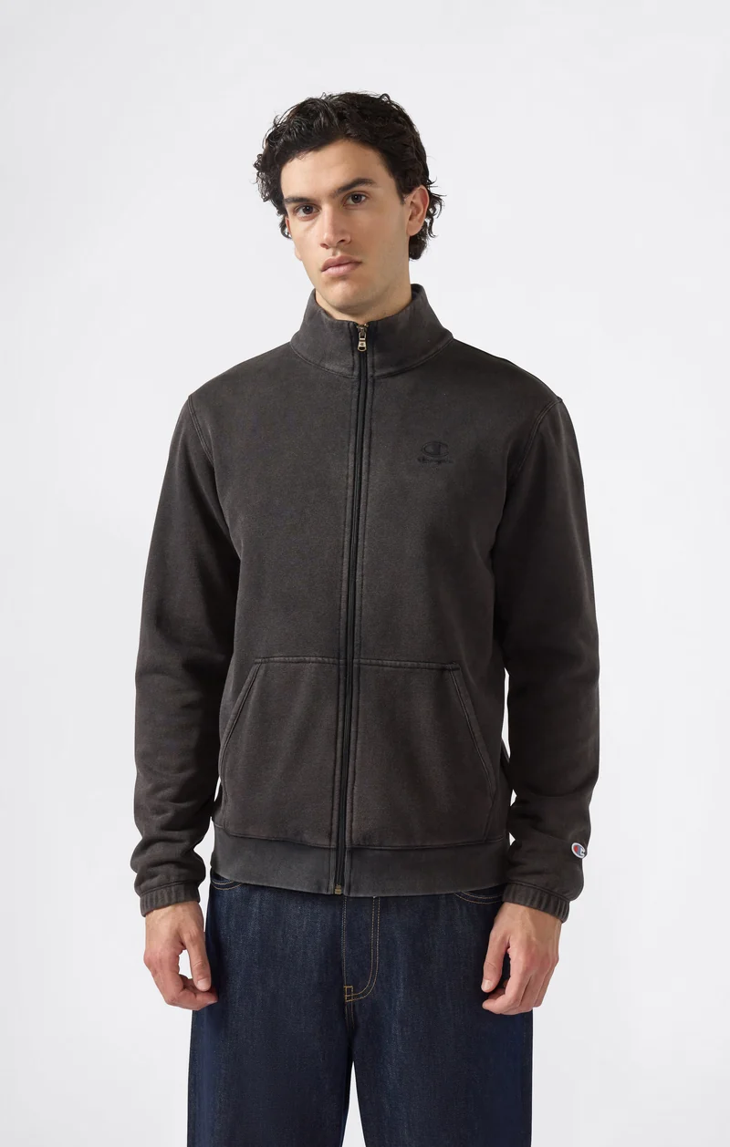 Men’s Washed Full Zip Fleece Sweatshirt Icons