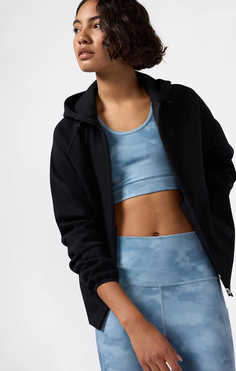 Women’s Full Zip Hoodie Stretch Poly-Cotton Sweatshirt C-Tech