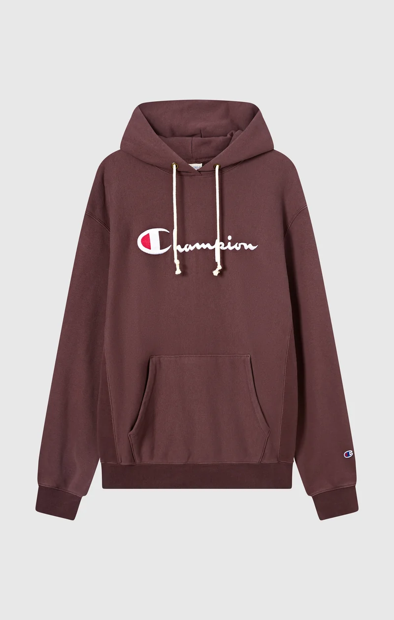 Men’s Heavyweight Hoodie with Brushed Fleece Interior Reverse Weave