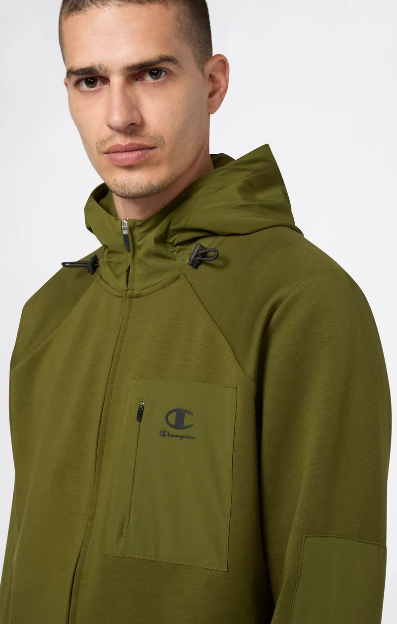 Men’s Full Zip Hooded Sweatshirt Stretch C-Tech
