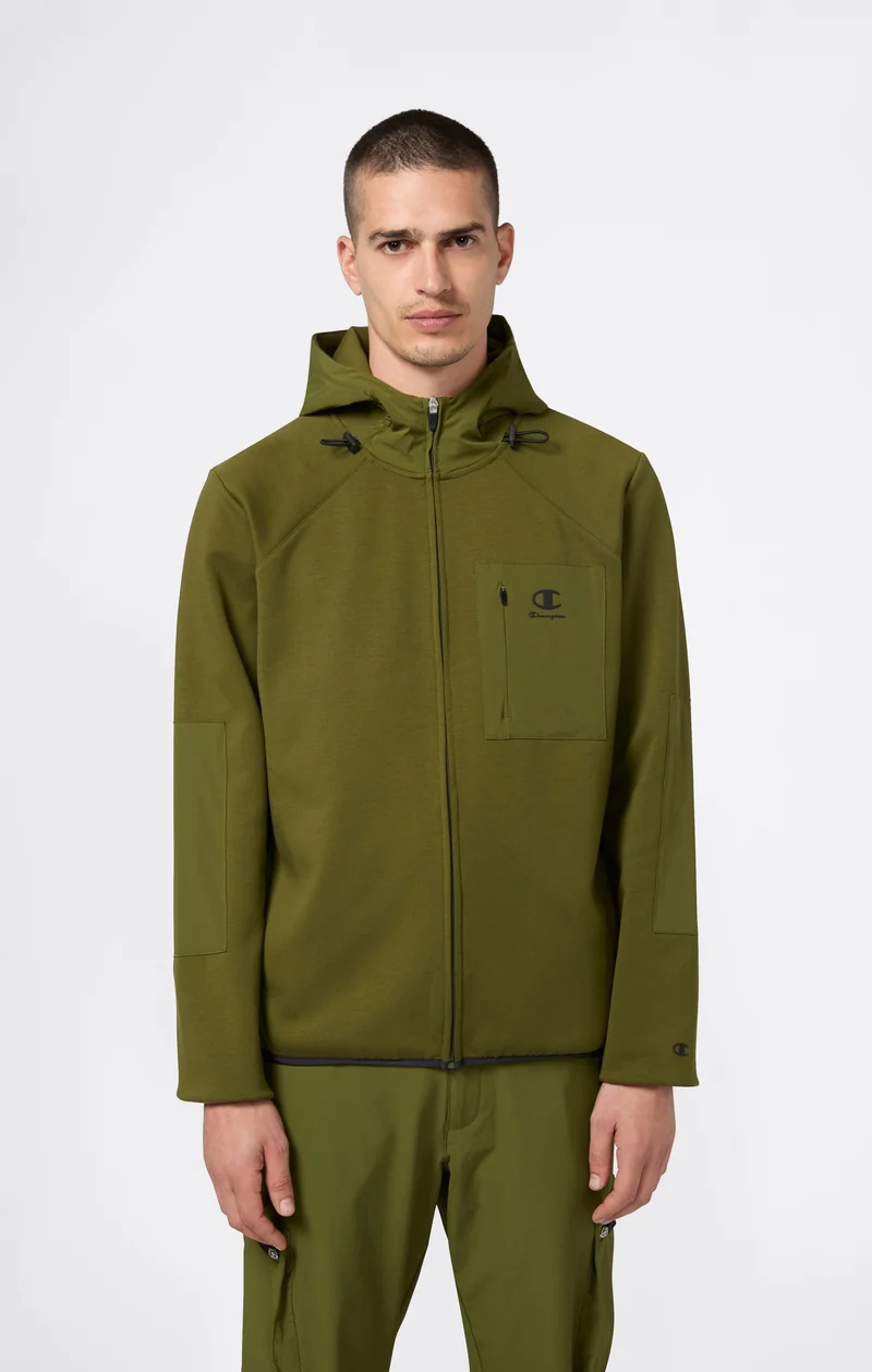 Men’s Full Zip Hooded Sweatshirt Stretch C-Tech