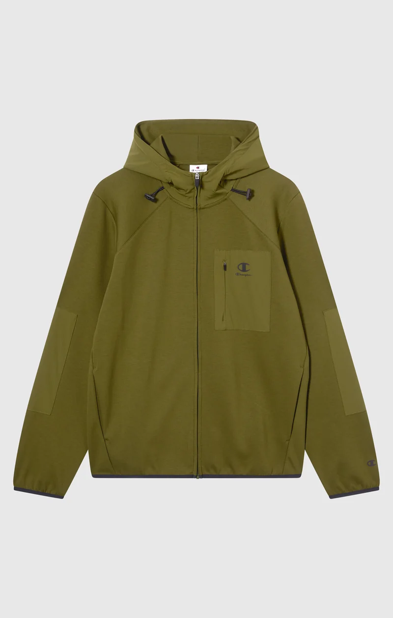Men’s Full Zip Hooded Sweatshirt Stretch C-Tech