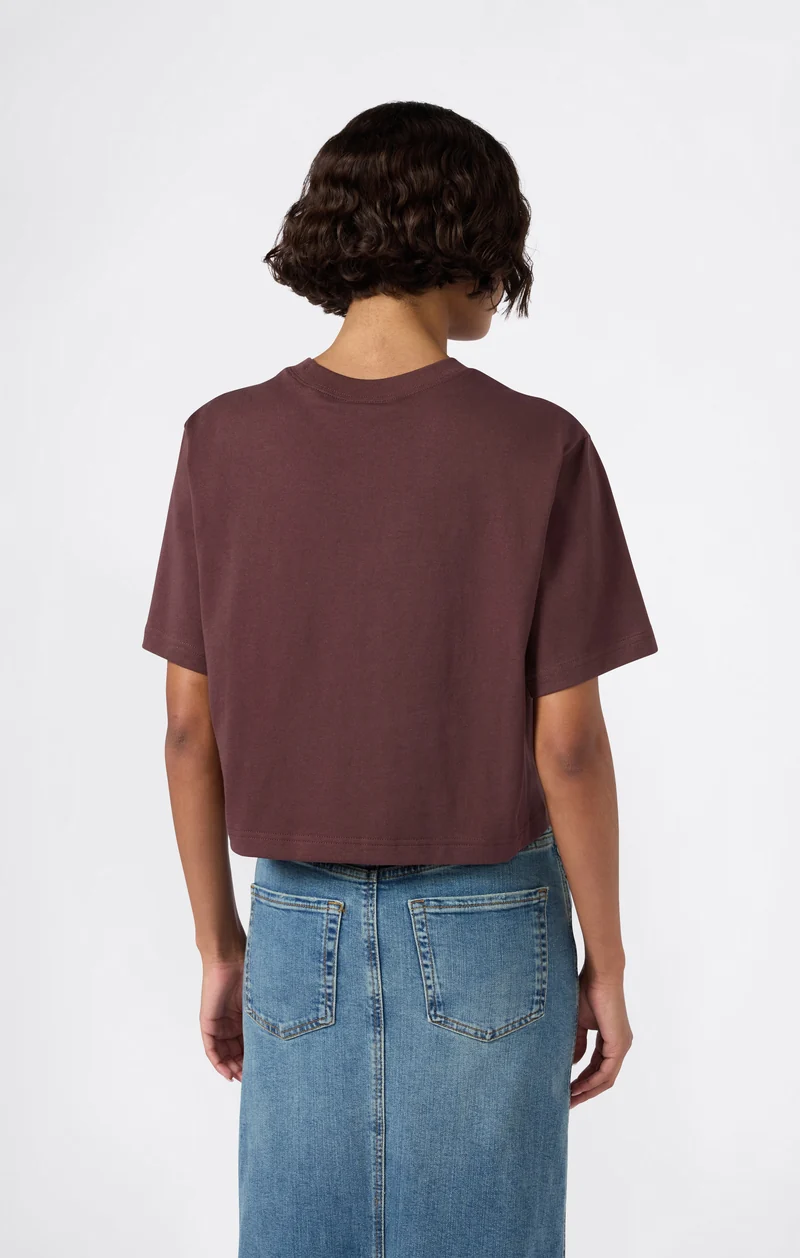 Cropped Women's T-Shirt in Heavy Cotton Jersey