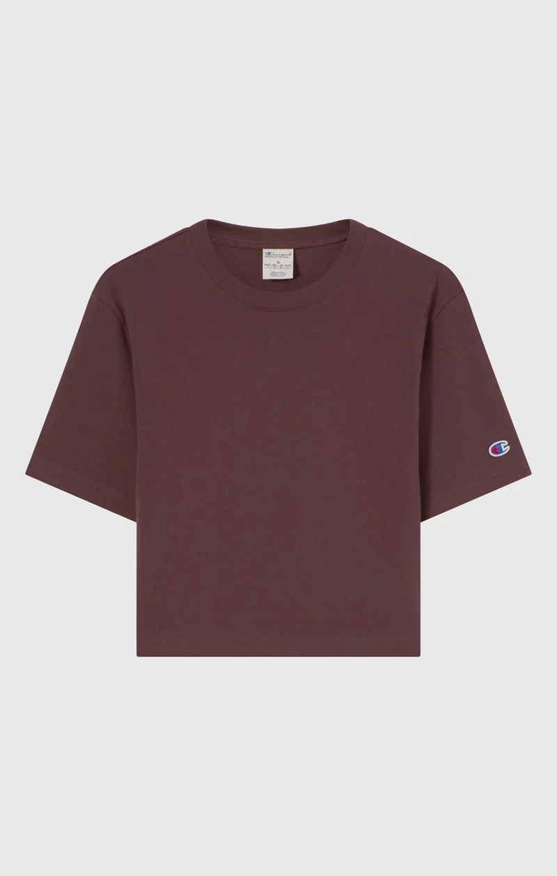 Cropped Women's T-Shirt in Heavy Cotton Jersey