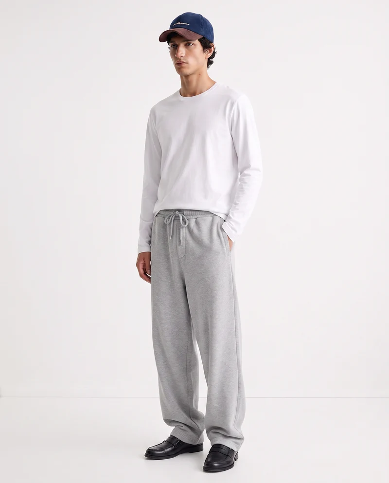 Pantaloni Jogger Extra Baggy in Felpa - Grigio mel.