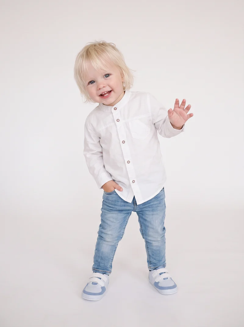 Jeans neonato modello straight disponibile - Denim chiaro