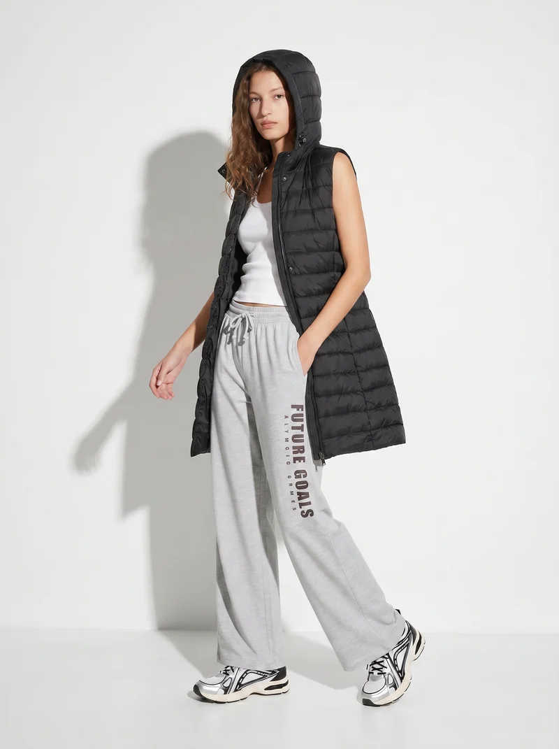 Giubbotto smanicato con cappuccio - Nero