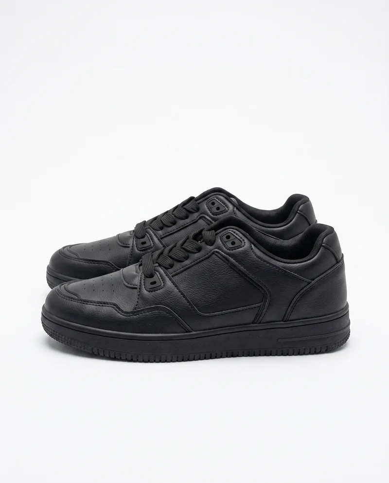 Sneakers total black in poliuretano nero - Nero