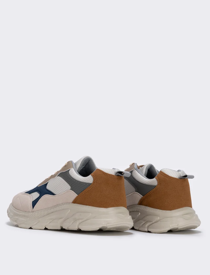 Sneakers beige multicolor da uomo - Beige