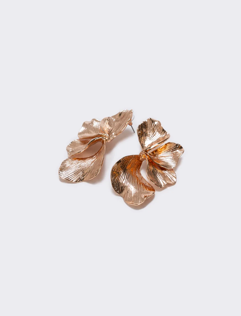 Orecchini Mezzo Fiore - Rosa