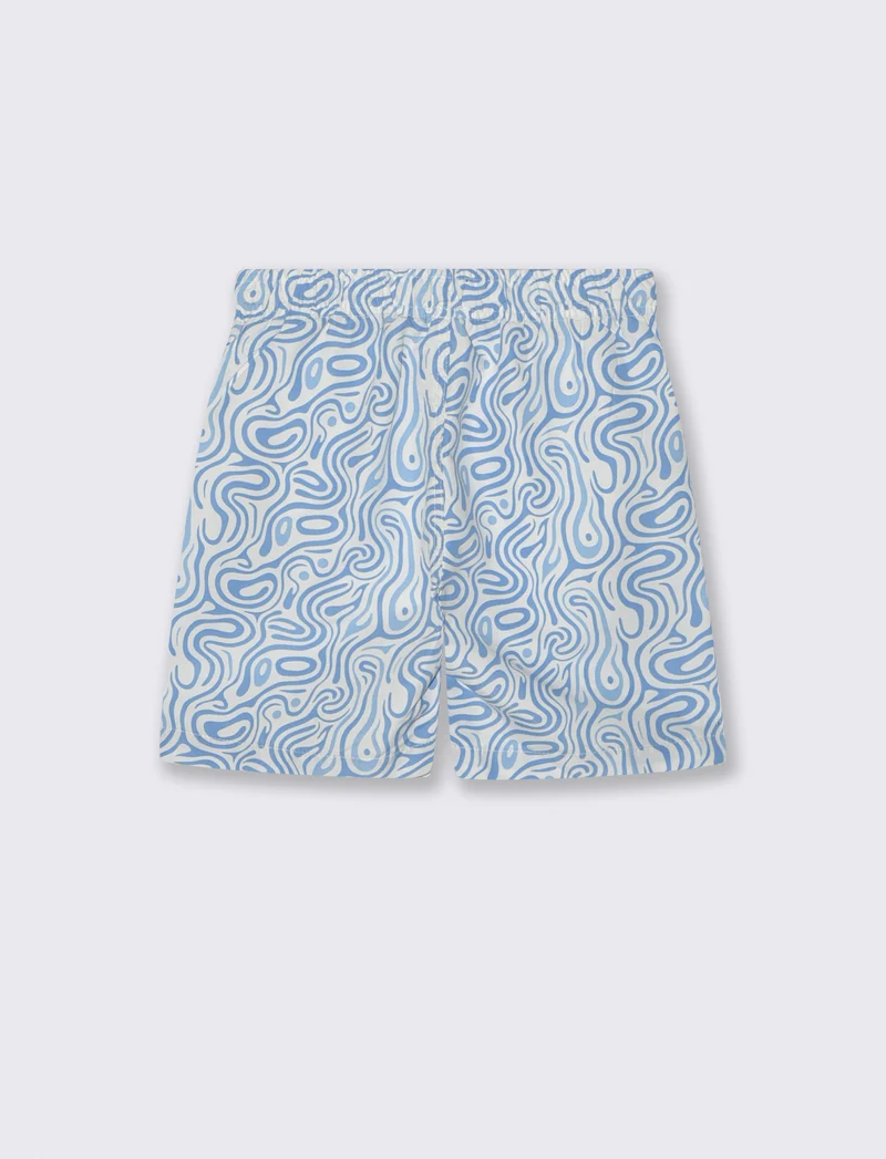 Costume pantaloncino stampato estivo - Azzurro