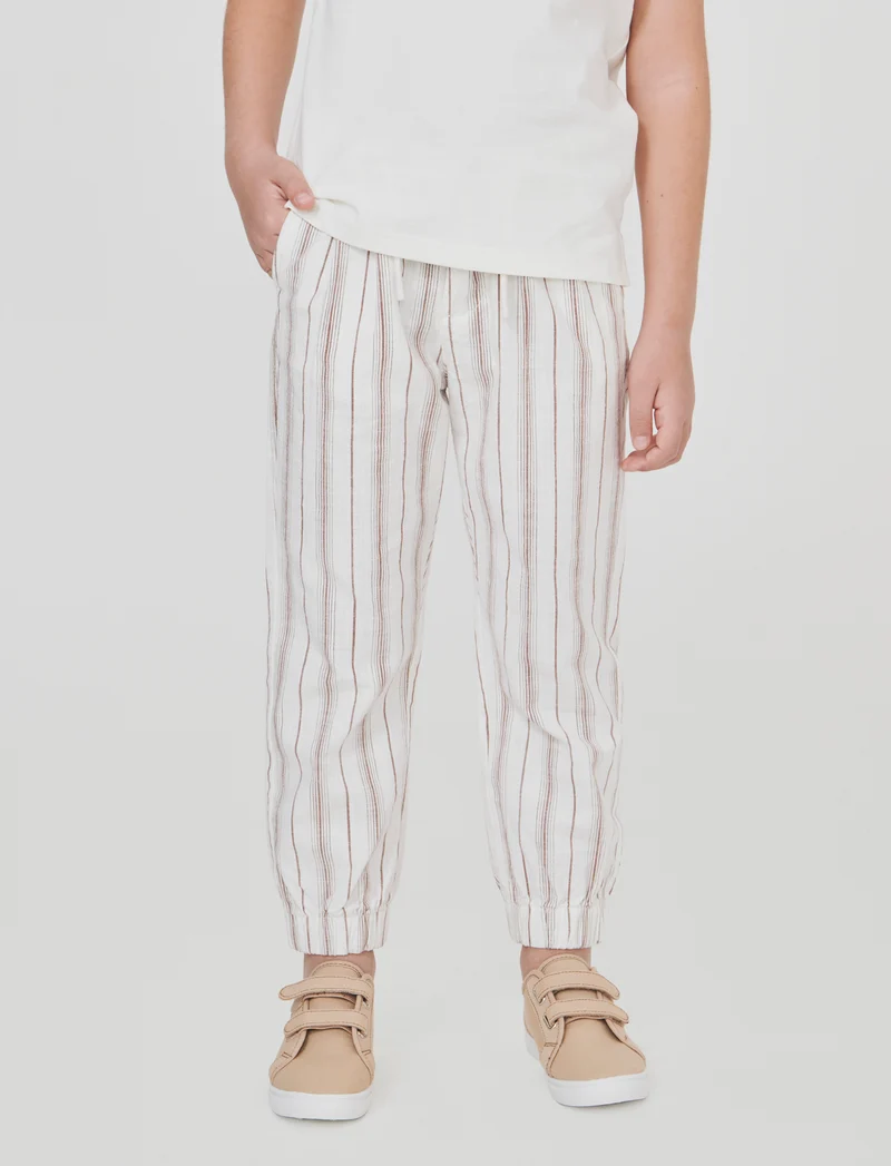 Pantaloni jogger rigati in cotone estivi - Righe