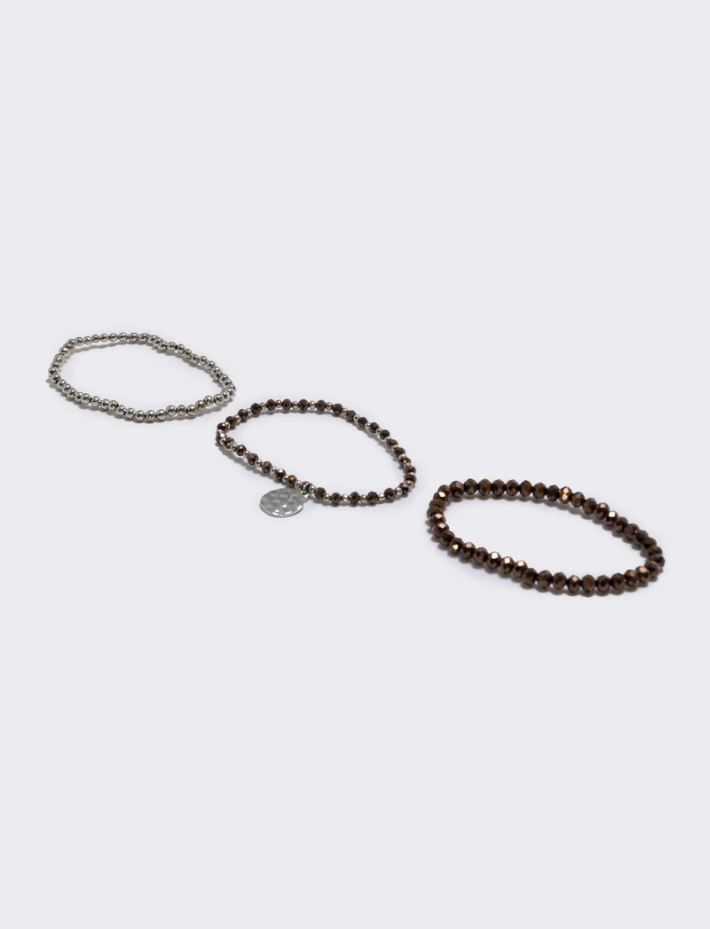 Bracciale tre fili con medaglina - Bronzo