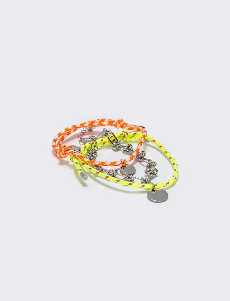 Bracciale colorato in tessuto elegante - Rosso