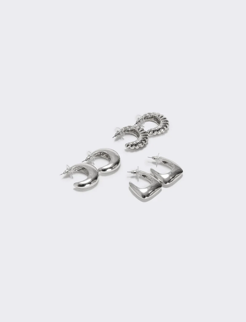Card 3 cerchi: forme varie e stilose - Argento
