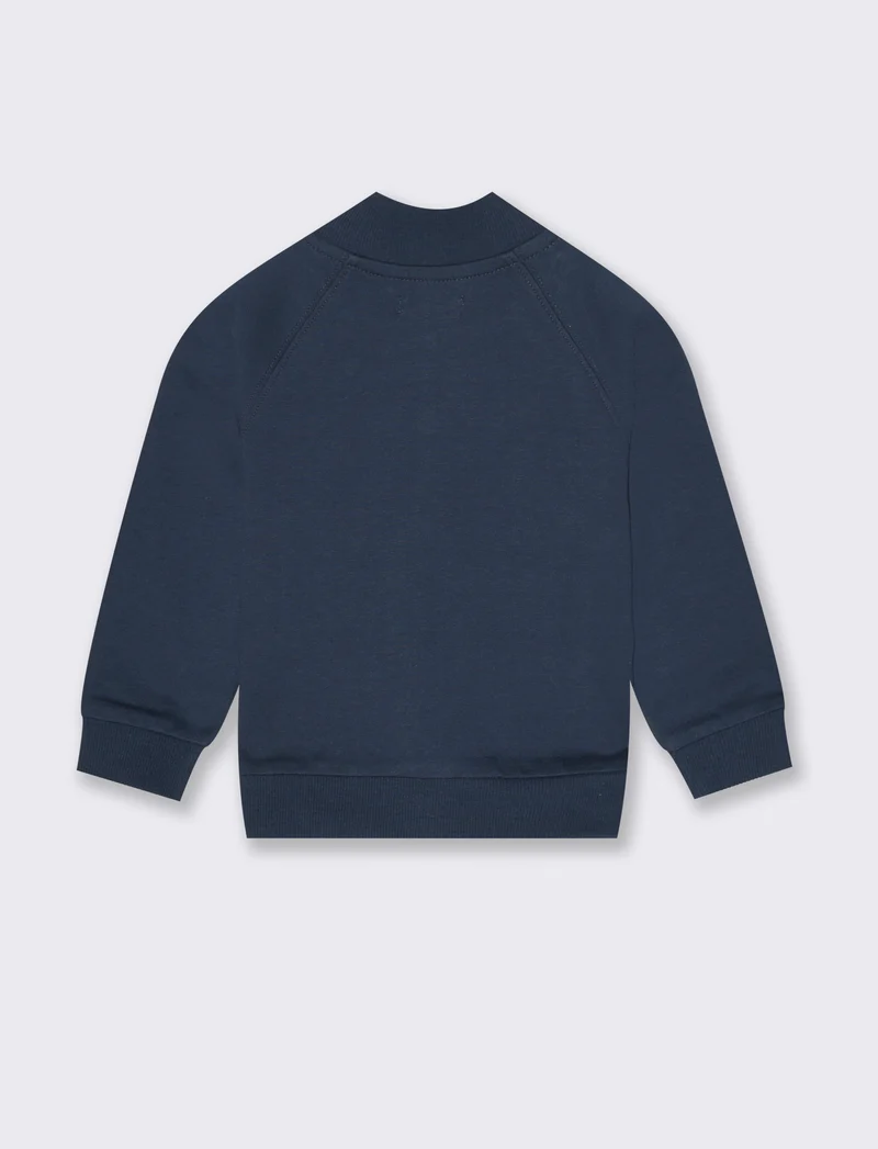 Felpa con zip frontale - Blu