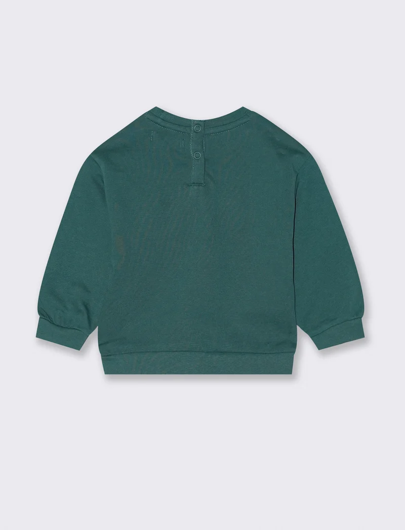 Felpa girocollo tinta unita - Verde